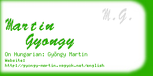 martin gyongy business card