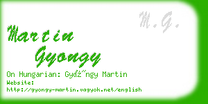 martin gyongy business card